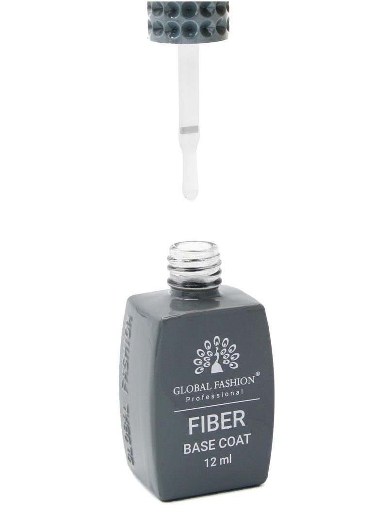 GLOBAL FASHION Global Fashion Fiber Base Coat - 12ml | Strong, Long-Lasting Nail Strengthener | Ideal for Thin, Sensitive, Damaged Nails  - Image 5