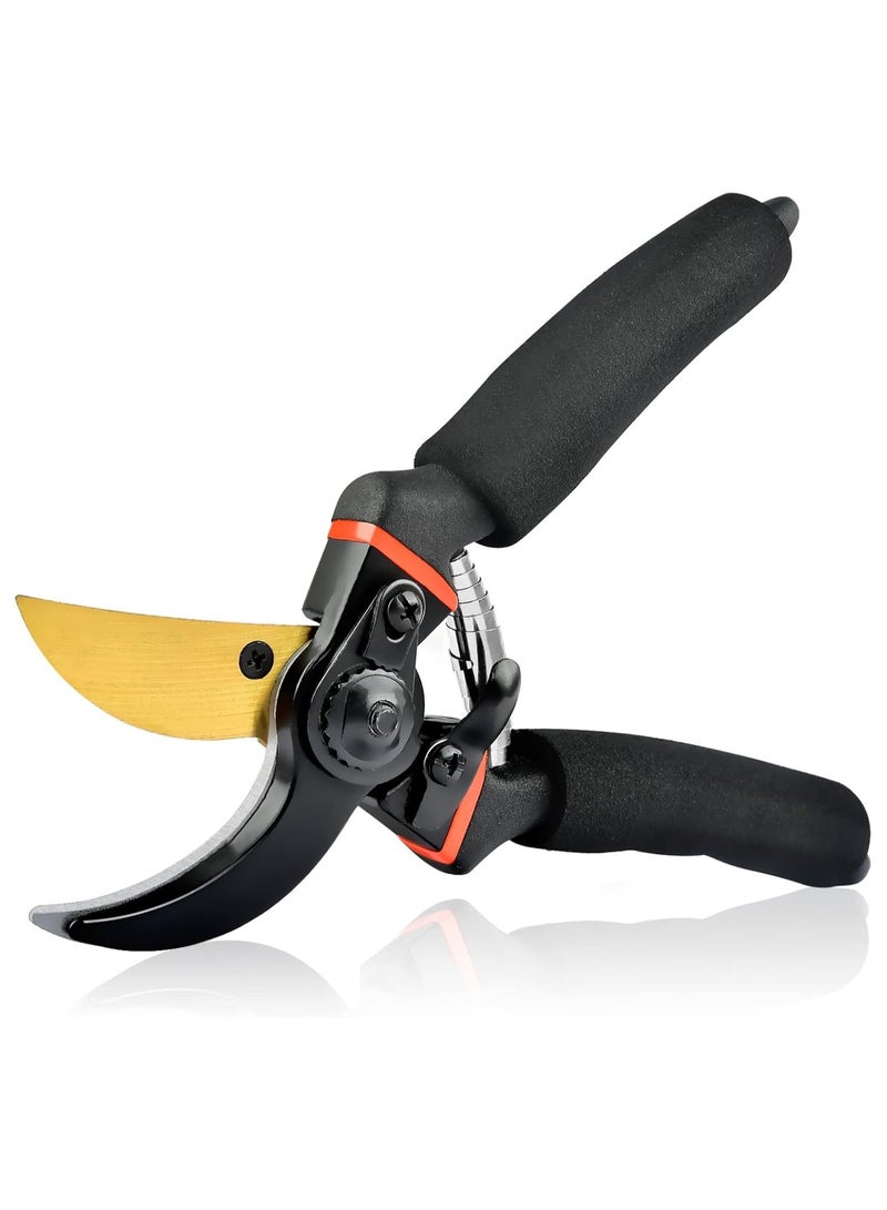 Pruning Shears for Gardening, Professional Bypass Pruning Shears and Micro-tip Garden Scissors, Sharp Stainless Steel Blade, Garden Clippers for Rose, Plant, Tree, Garden Fift - Image 1