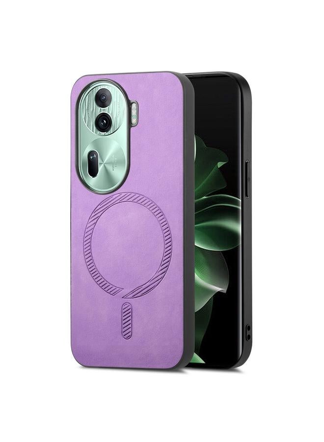 The Bros Case For OPPO Reno11 Pro 5G Global Retro Magsafe Magnetic PU Back Cover Phone Case