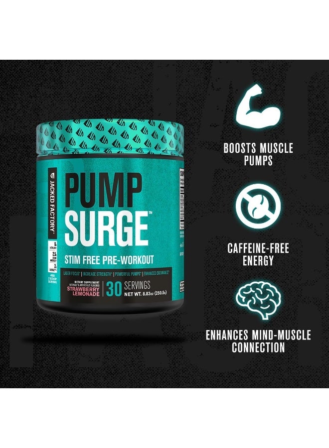 Jacked Factory Caffeine-Free Pump & Nootropic Pre Workout Supplement - Image 2