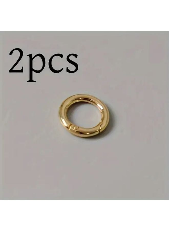 Golden Circle Ring Swivel Trigger Clasp Spring Hook Strap Clip Loop Bag Belt Buckle - Image 1