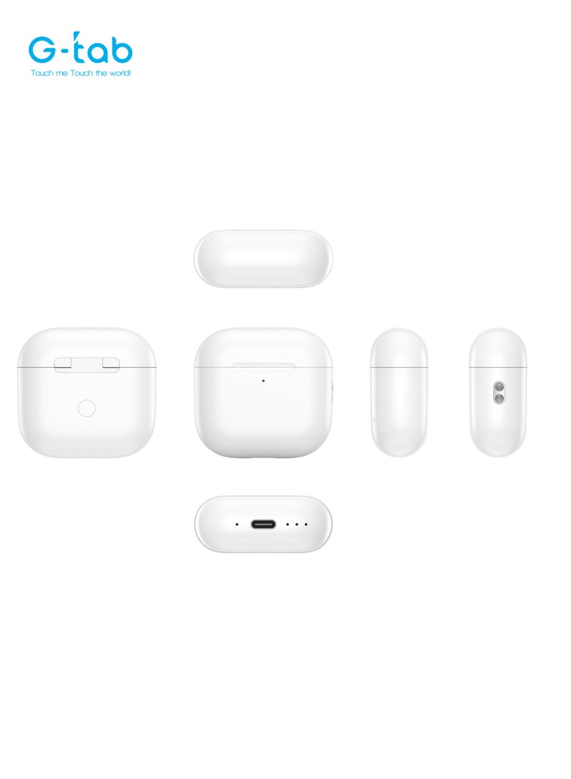 G-Tab G-Tab Air 7 Bluetooth Earbuds/Noise cancellation/Buffer Beep/Free Switch Left & Right/Wireless Charging/Slide Sensor/Ear Detection/Bluetooth Version 5.3/25mAh Earbuds Battery/5 hrs play time  - Image 4