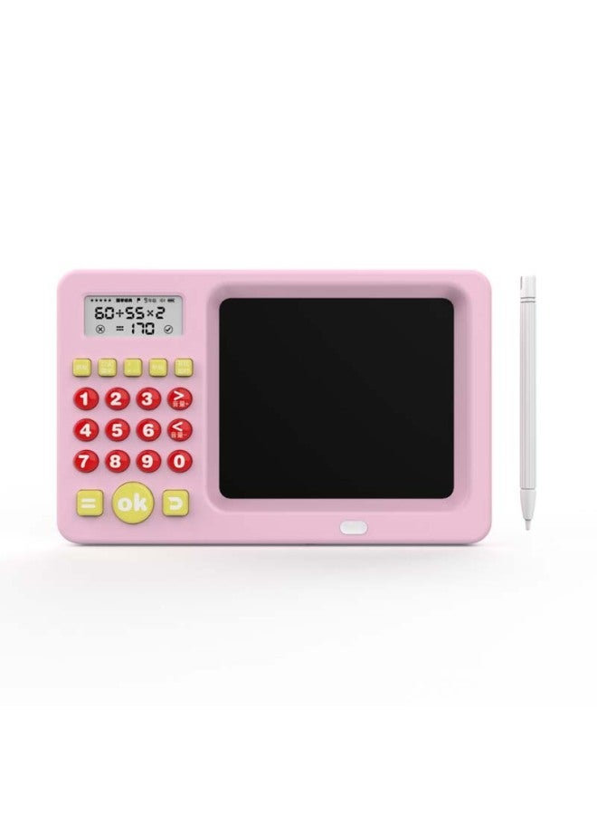 Oral Computing Tablet Children's Drawing Board Math Treasure Training Machine Tablet Learning Machine LCD Handwriting Tablet Oral Computing Machine-Color:Pink (Chinese) + Handwriting Board Math Treasure - Image 1