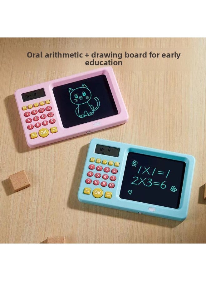 Oral Computing Tablet Children's Drawing Board Math Treasure Training Machine Tablet Learning Machine LCD Handwriting Tablet Oral Computing Machine-Color:Pink (Chinese) + Handwriting Board Math Treasure - Image 3