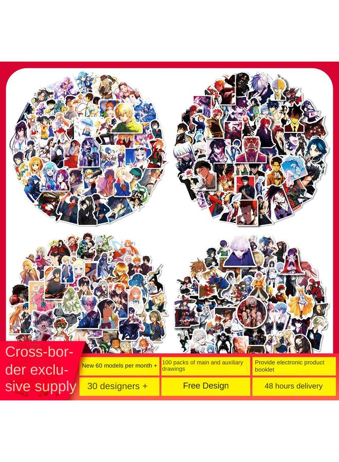 Bluejw 200 Anime Mix And Match Stickers Luggage Helmet Car Stickers Anime Graffiti Stickers - Image 3