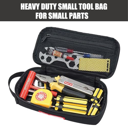 RE ROUGH ENOUGH Rough Enough Small Tool Bag Pouch Box EDC Organizer Storage Case for Accessories with Zipper Portable Handle - Image 2