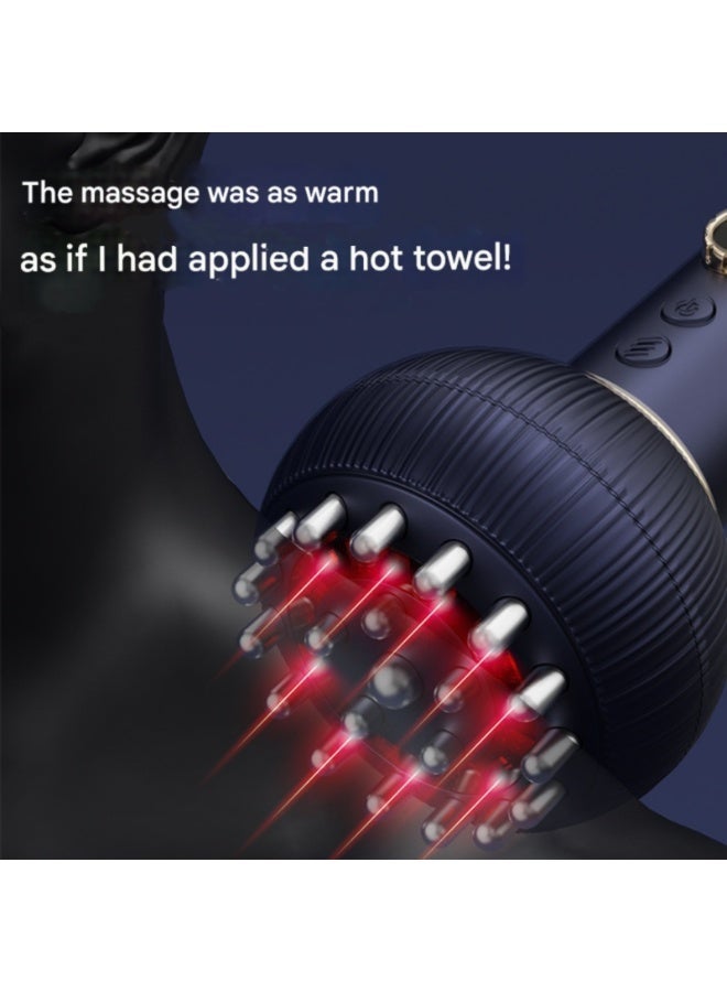 آيسيلي جهاز تدليك التصريف اللمفاوي وأداة تدليك مضادة للسيلوليت، فرشاة كهربائية لخطوط الطول، جهاز تدليك عميق للأنسجة، جهاز تدليك لتخفيف آلام عرق النسا مع 9 سرعات قابلة للتعديل، يساعد على تقليل علامات التمدد والسيلوليت، للساقين والذراعين والبطن، جهاز نحت الجسم مع تيار كهربائي دقيق، ضوء، حرارة واهتزاز (أزرق) - Image 5