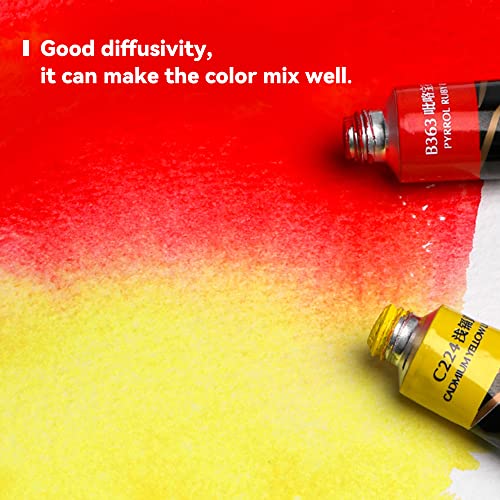 Paul Rubens Artist Watercolor Paint Set,24 * 5 ml Vibrant Colors, Watercolor Tubes for Profesional Artists&Hobbists, Art Supplies for Watercolor Painting, Comic, Illustration, Decoration - Image 4