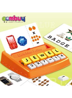 Combuy Matching Letter Game - Fun Educational Toy for Kids, Learn English with 60 Word Cards, 8 Letter Blocks, Interactive Learning for Children  - Image 1