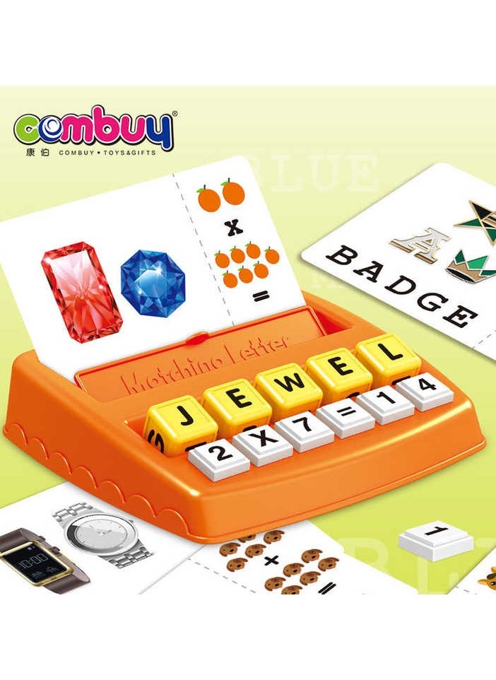 Combuy Matching Letter Game - Fun Educational Toy for Kids, Learn English with 60 Word Cards, 8 Letter Blocks, Interactive Learning for Children  - Image 1