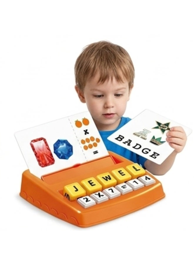 Matching Letter Game - Fun Educational Toy for Kids, Learn English with 60 Word Cards, 8 Letter Blocks, Interactive Learning for Children - Image 1