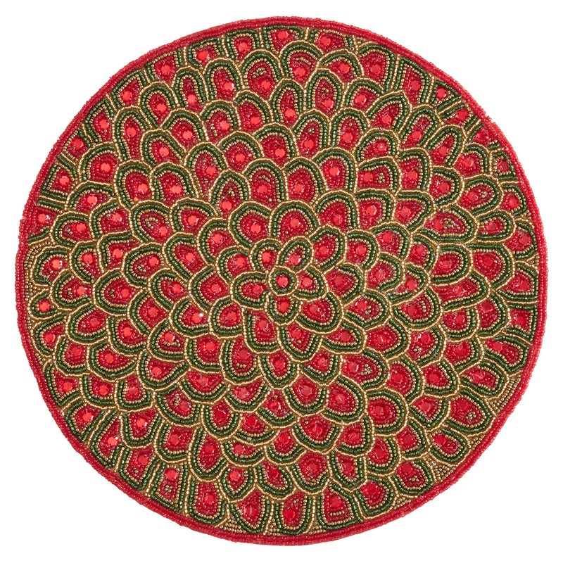 Saro Lifestyle Beaded Placemats Set of 4 