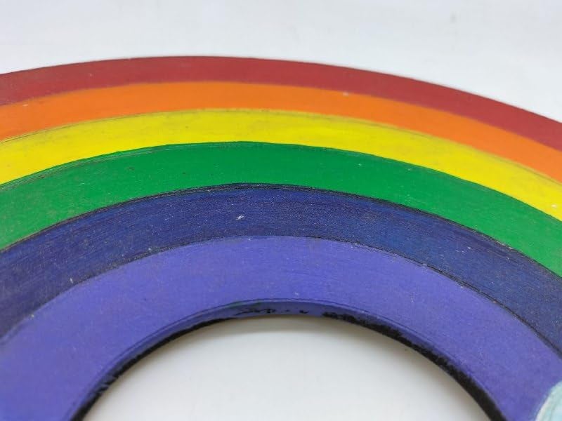 INON IMPORT EXPORT IIE IIE قوس قزح MDF خشبي مسبق العلامة ومقطوع للأطفال عمل فني وإبداعي DIY | 6 × 13 بوصة | عبوة من 1 - Image 5