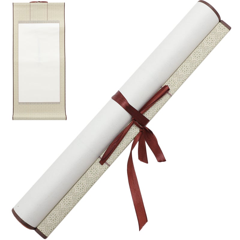 2pcs Blank Hanging Scroll Painting Scroll Chinese Rice Paper Scroll for Art Painting Writing - Image 1