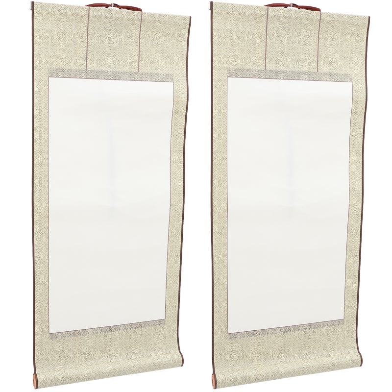 2pcs Blank Hanging Scroll Painting Scroll Chinese Rice Paper Scroll for Art Painting Writing - Image 5