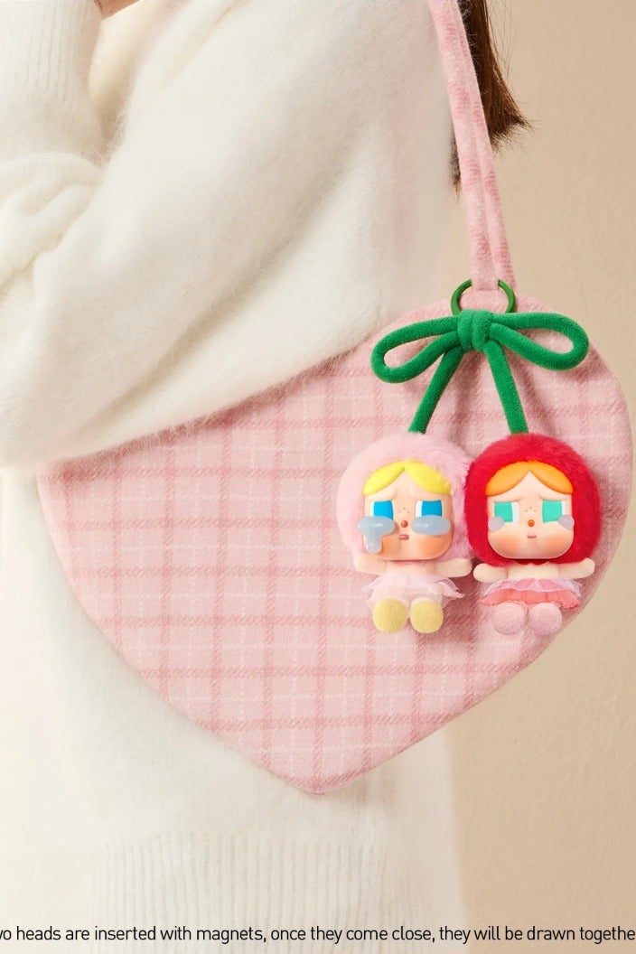 POP MART CRYBABY Crying For Love Series-Vinyl Plush Hanging Card (Love You Cherry Much) - Image 4