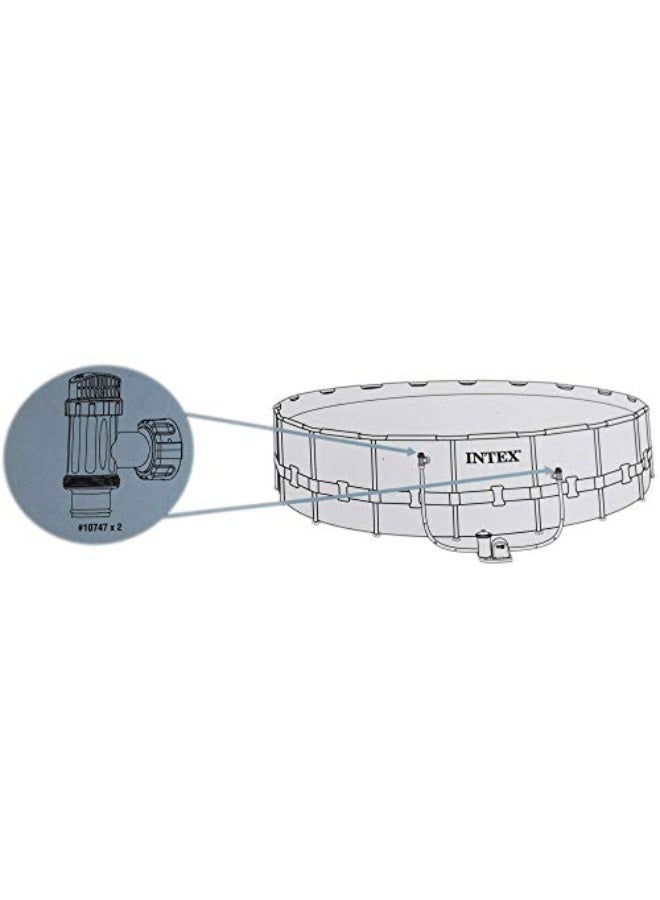INTEX Antix above-ground piston valves with gaskets and nuts + hose adapters (2 each)  - Image 4
