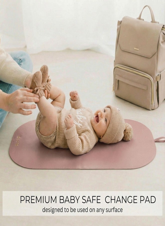 ZICOTO Beautiful Portable Baby Changing Pad - Wipeable and Easy to Clean Diaper Changing Mat - The Perfect Waterproof Vegan Leather Pad for Traveling - Image 3