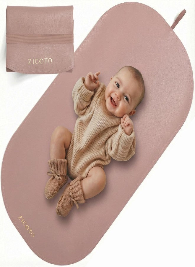 ZICOTO Beautiful Portable Baby Changing Pad - Wipeable and Easy to Clean Diaper Changing Mat - The Perfect Waterproof Vegan Leather Pad for Traveling - Image 1