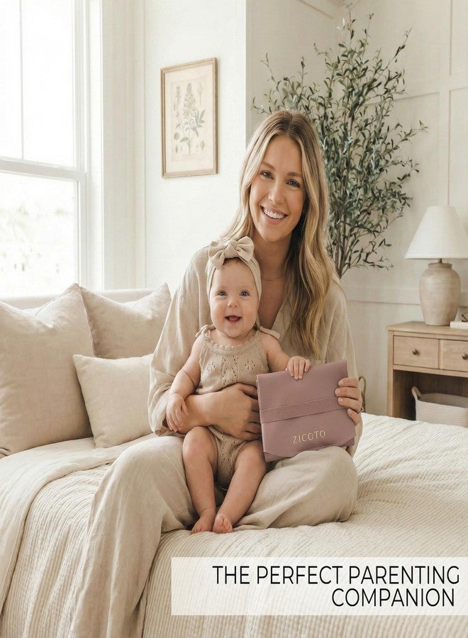 ZICOTO Beautiful Portable Baby Changing Pad - Wipeable and Easy to Clean Diaper Changing Mat - The Perfect Waterproof Vegan Leather Pad for Traveling - Image 2