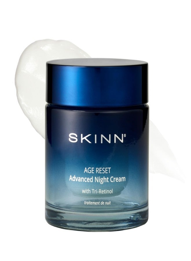 Skinn كريم ليلي متقدم للوجه من SKINN، 1.7 أونصة سائلة - كريم عميق للتجاعيد للنساء والرجال للتجاعيد الدقيقة، لون البشرة غير المتساوي وتهدل البشرة - مرطب للوجه للعناية بالبشرة للحصول على بشرة نابضة بالحياة وصحية المظهر - Image 1