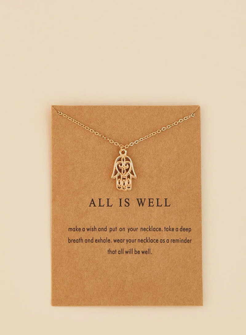 Ginger Hamsa Hand Necklace Gift Card