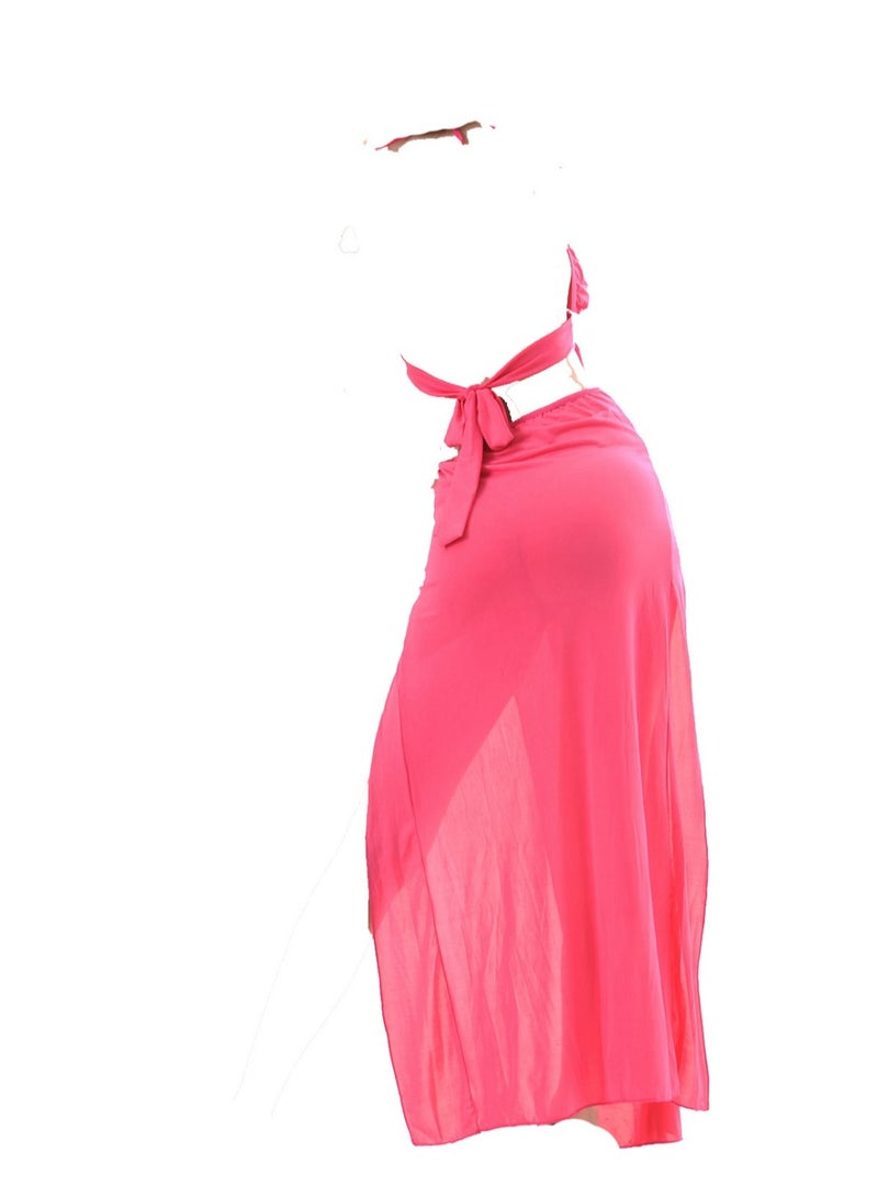 Women Cut Out Side Sleeveless Split Thigh Party Bodycon Maxi Dress - Image 3