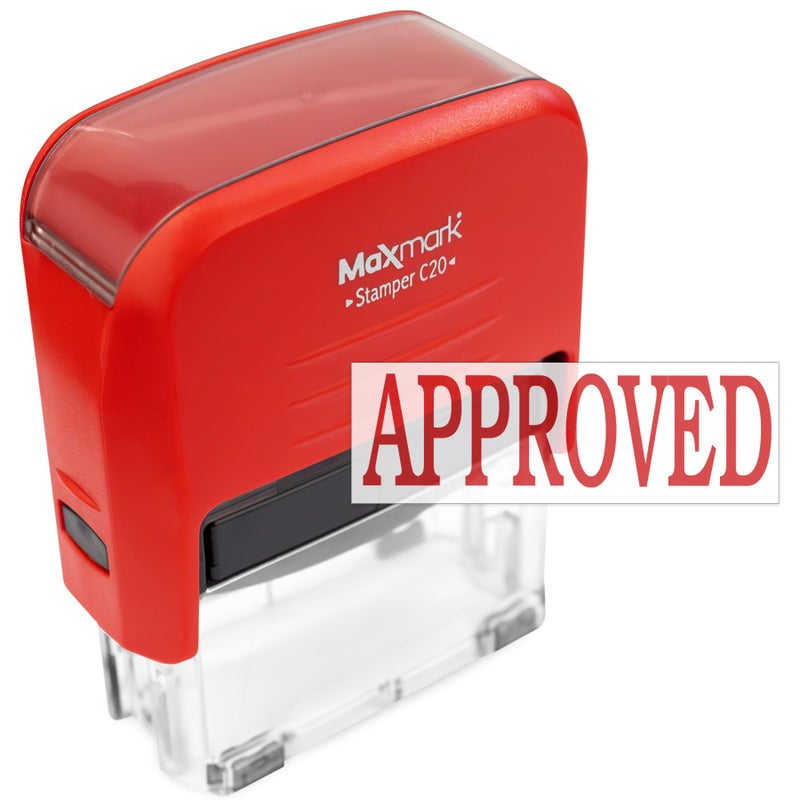 Approved Self Inking Stamp Printer 20 Style 1  Red Ink