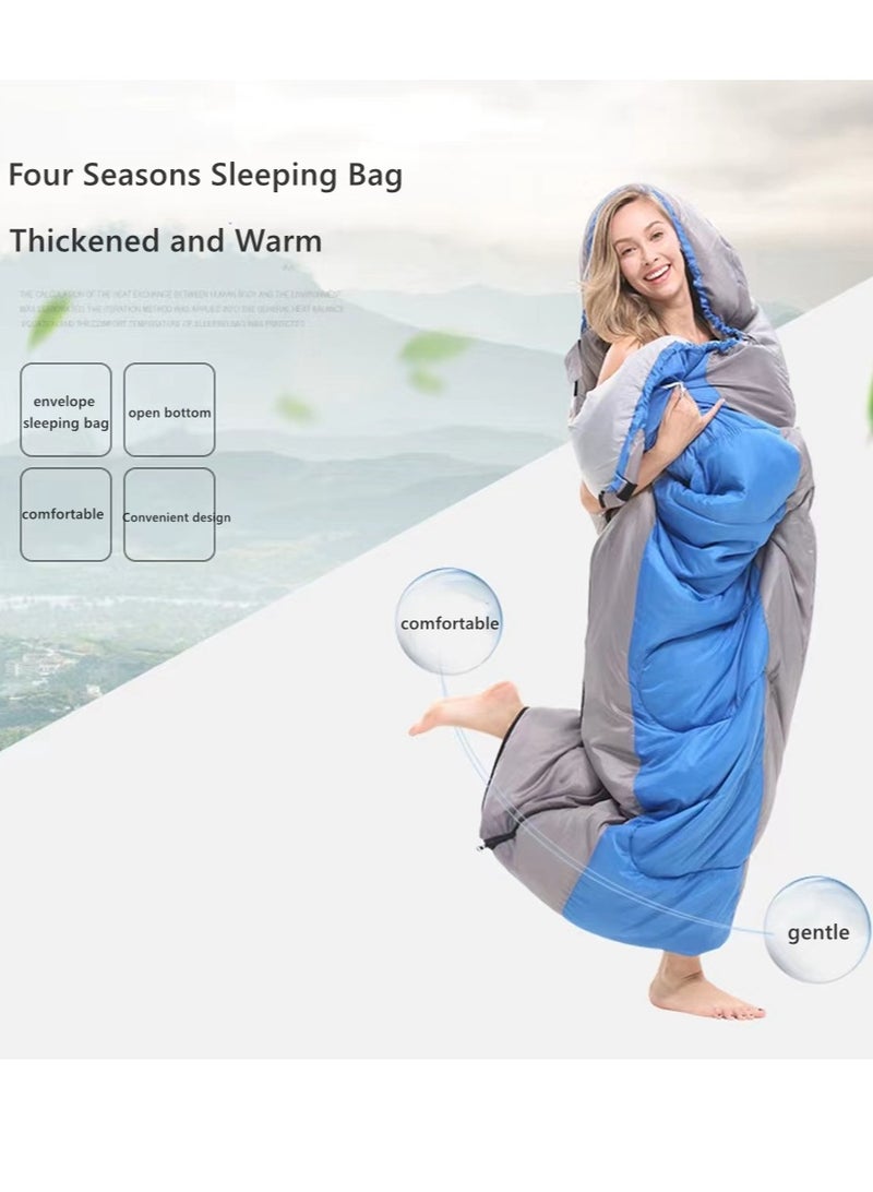 Generic Widened Sleeping Bag Lightweight Waterproof Warm Adult Camping Sleeping Bag With Compression Bag Backpack Sleeping Bag For Outdoor Camping Hiking And Traveling - Image 2
