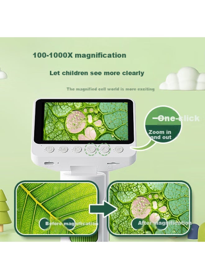 Bresser Microscope For Children, Middle School Students, Elementary School Students, Professional Electronic Microscope With Display Screen, New Year Gift, Present - Image 5
