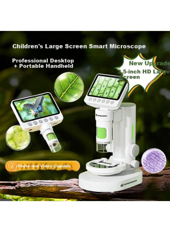 Bresser Microscope For Children, Middle School Students, Elementary School Students, Professional Electronic Microscope With Display Screen, New Year Gift, Present - Image 3