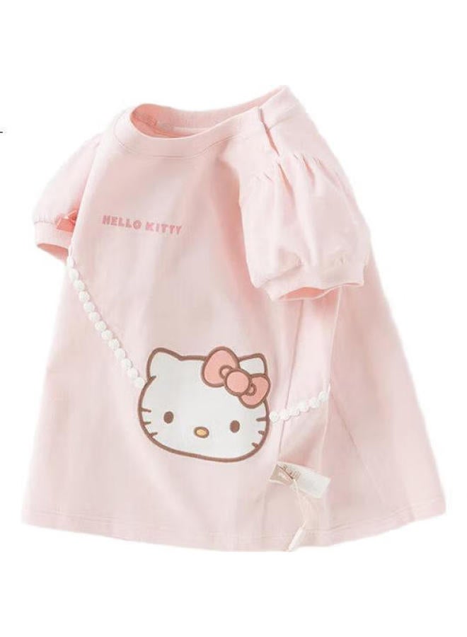 Dave & Bella X Sanrio Kuromi Collaboration Girls' Short Sleeve T-Shirt Summer Children'S Clothing Top - Image 2