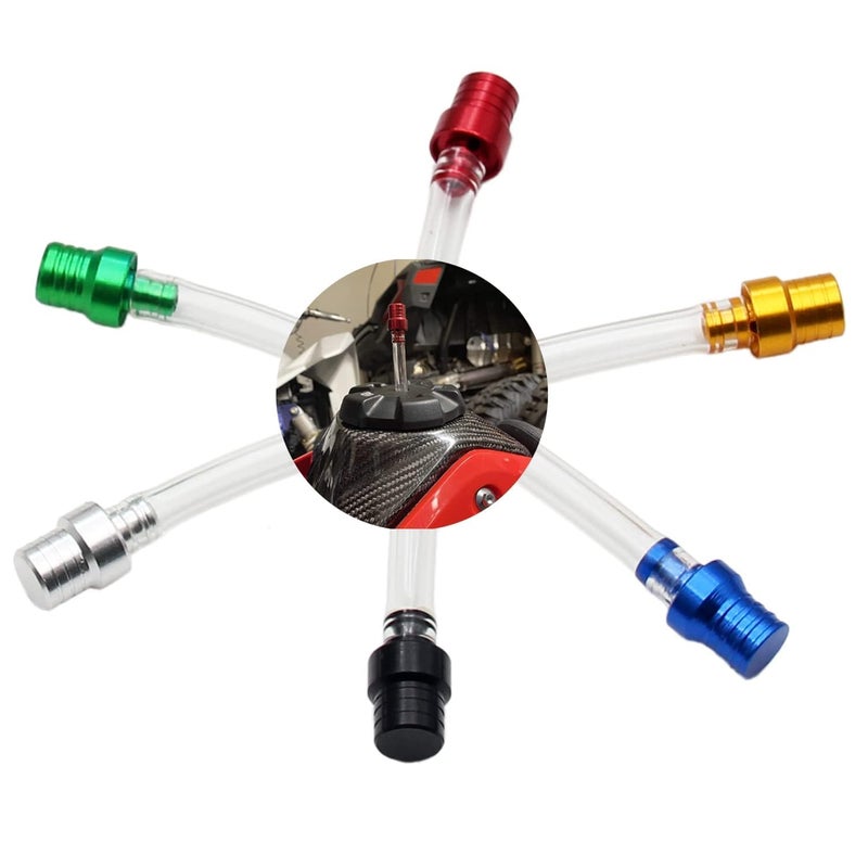 PRO BAT 10 Pack CNC Motorcycle Gas Cap Two-way Breather Tube Vent Gas Cap Breather Tube Vent Hose for Dirt Bike Pit Bike ATV All Factory CRF XR CR All Quads All Off-road Motorcycle, Black - Image 4