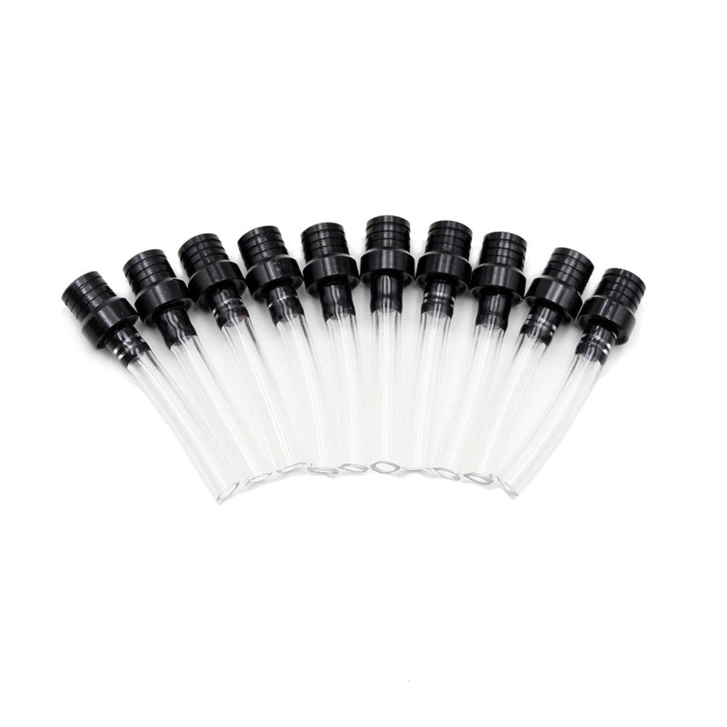 PRO BAT 10 Pack CNC Motorcycle Gas Cap Two-way Breather Tube Vent Gas Cap Breather Tube Vent Hose for Dirt Bike Pit Bike ATV All Factory CRF XR CR All Quads All Off-road Motorcycle, Black - Image 1