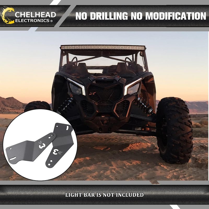 Chelhead X3 50 Inch Light Bar Roof Mounting Bracket for Can-Am Maverick X3 (2017-2021) - Image 3