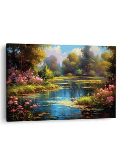 TRUECANVAS TRUECANVAS 16 X 24 inch Pine Wood Framed Canvas Paintings for Home Decor Ready to Wall Hanging Premium Painting for Bedroom Living Room office Wall Decoration Wall Art Painting CT3392 
