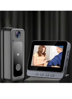 Video Doorbell Camera with Monitor Screen, Smart Doorbell Kit for Home, 1080P HD Night Vision Wireless WiFi Doorbell Intercom System with 170 Wide Angle Lens, 2 Way Talk