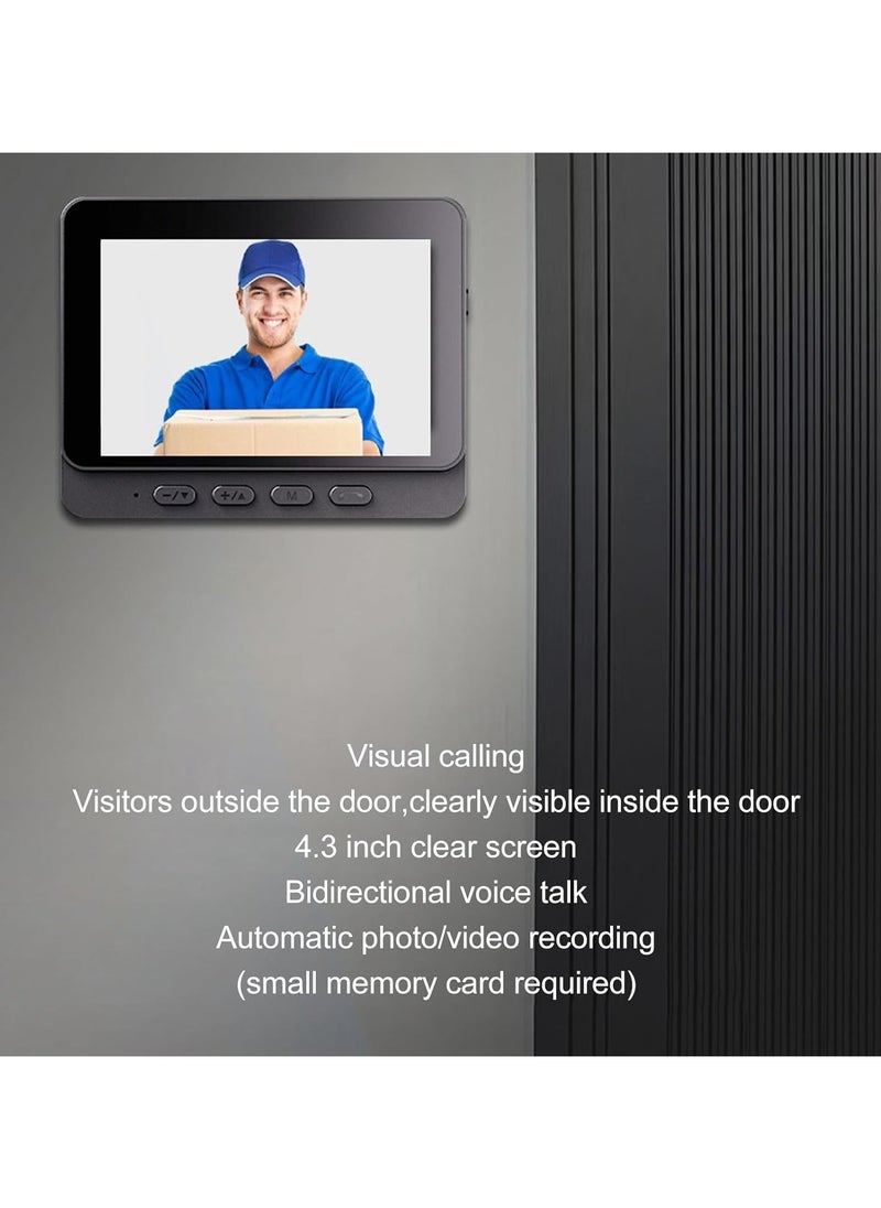 Alruht - Video Doorbell Camera with Monitor Screen, Smart Doorbell Kit for Home, 1080P HD Night Vision Wireless WiFi Doorbell Intercom System with 170 Wide Angle Lens, 2 Way Talk - Image 1