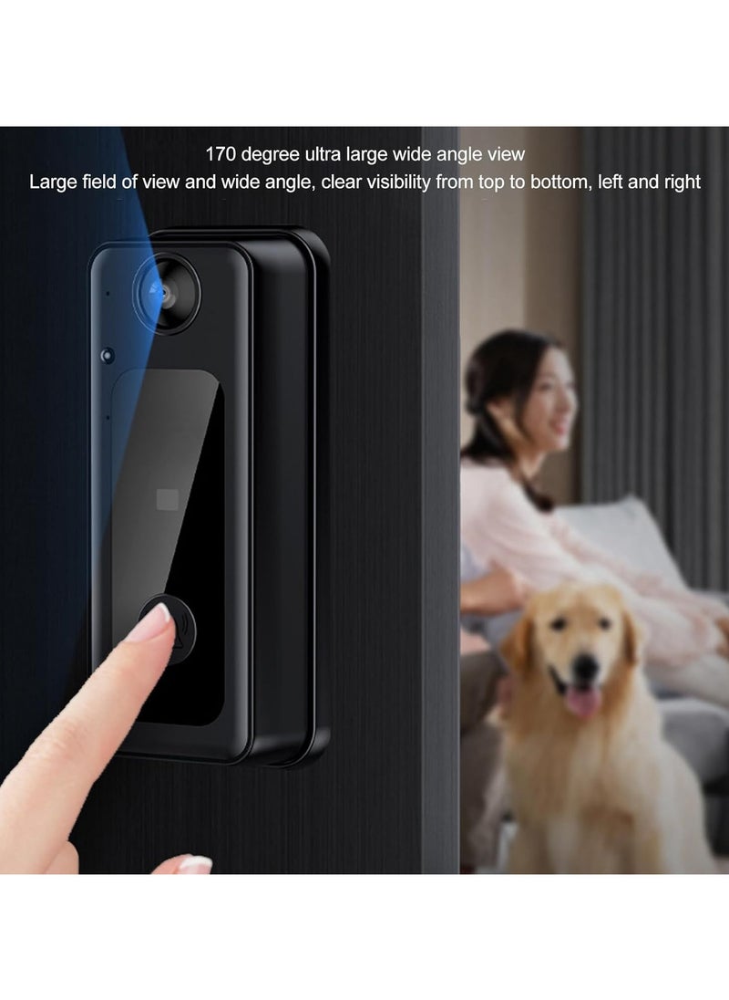 Alruht - Video Doorbell Camera with Monitor Screen, Smart Doorbell Kit for Home, 1080P HD Night Vision Wireless WiFi Doorbell Intercom System with 170 Wide Angle Lens, 2 Way Talk - Image 1