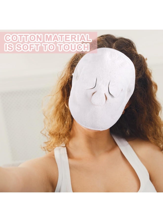 طقم 4 مناشف بخار للوجه – مناشف كمادات ساخنة وباردة قابلة لإعادة الاستخدام، منشفة بخار للوجه، منشفة للعناية بالبشرة والسبا، منشفة ترطيب للبشرة، منشفة للمكياج، منشفة صالونات التجميل، منشفة وجه ناعمة وقابلة للتنفس للنساء والبنات - Image 4