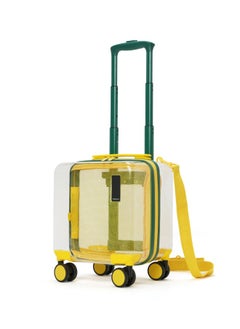 Mokobara MOKOBARA The Moko Blocks Unbreakable Polycarbonate Extra Light Weight Kids Luggage | Hard Trolley Suitcase for Kids (38 cms (3-8 Years), Invisible Man)  - Image 1