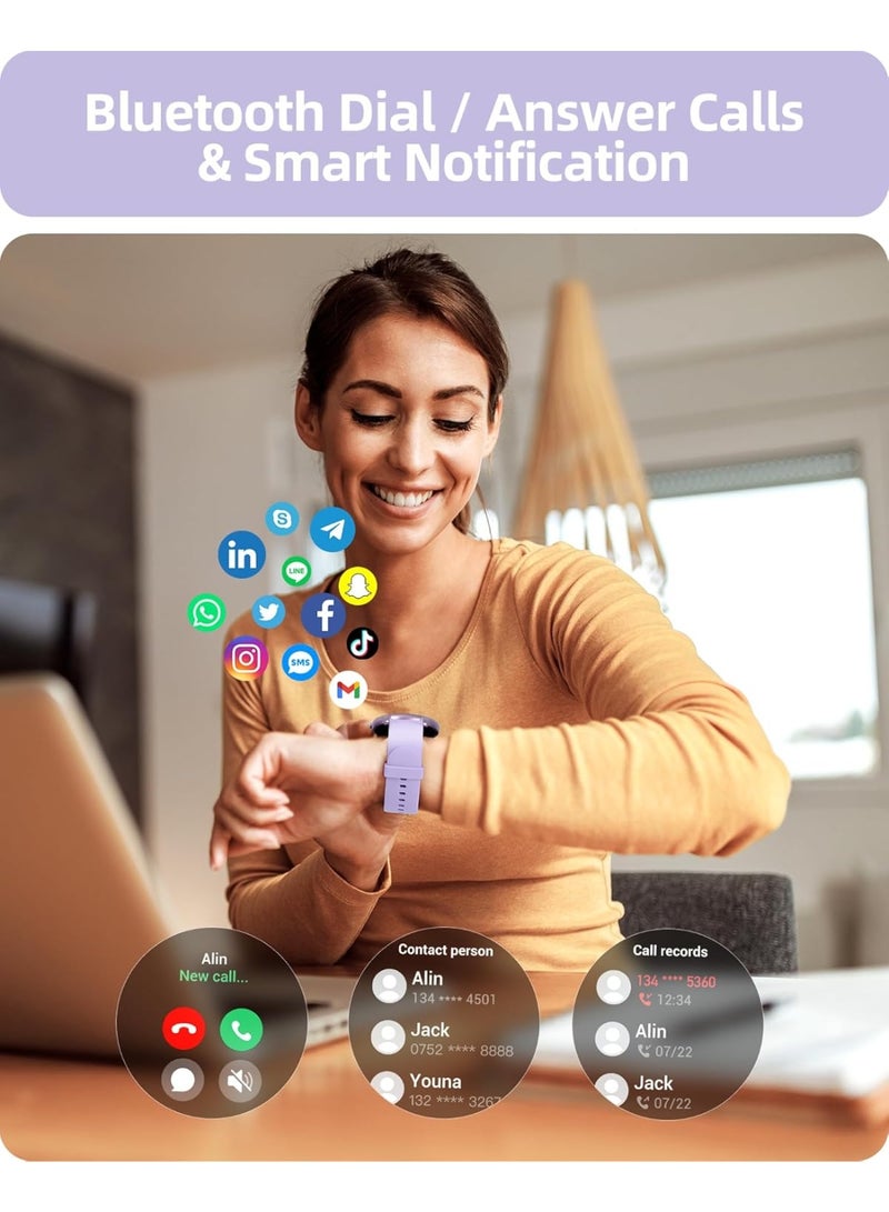 Parsonver Smart Watch for Women, Answer/Make Calls, 1.32" HD Fitness Tracker 100+ Sport Modes/Heart Rate/Blood Oxygen/Sleep Tracker/IP68 Waterproof, Fitness Watch for Android iPhone, SPROD1 - Image 4