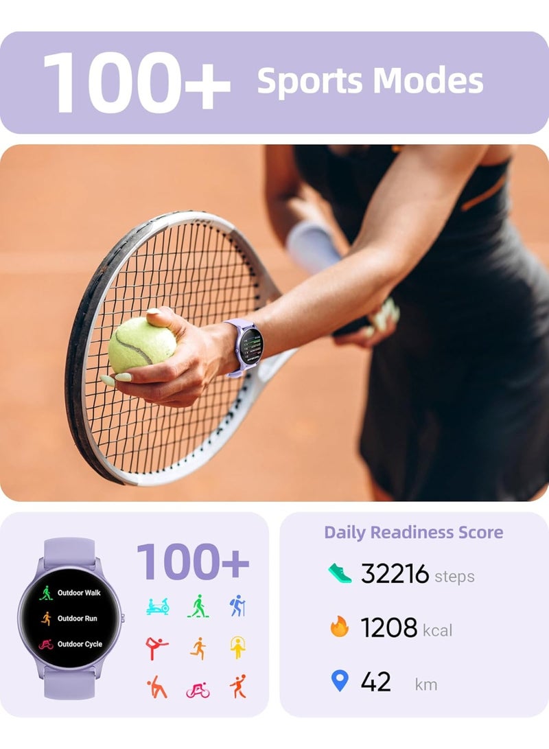 Parsonver Smart Watch for Women, Answer/Make Calls, 1.32" HD Fitness Tracker 100+ Sport Modes/Heart Rate/Blood Oxygen/Sleep Tracker/IP68 Waterproof, Fitness Watch for Android iPhone, SPROD1 - Image 5