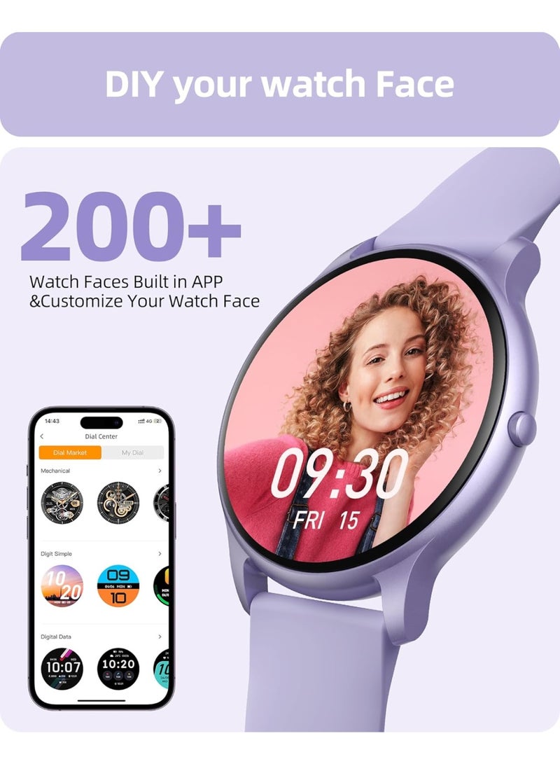 Parsonver Smart Watch for Women, Answer/Make Calls, 1.32" HD Fitness Tracker 100+ Sport Modes/Heart Rate/Blood Oxygen/Sleep Tracker/IP68 Waterproof, Fitness Watch for Android iPhone, SPROD1 - Image 3