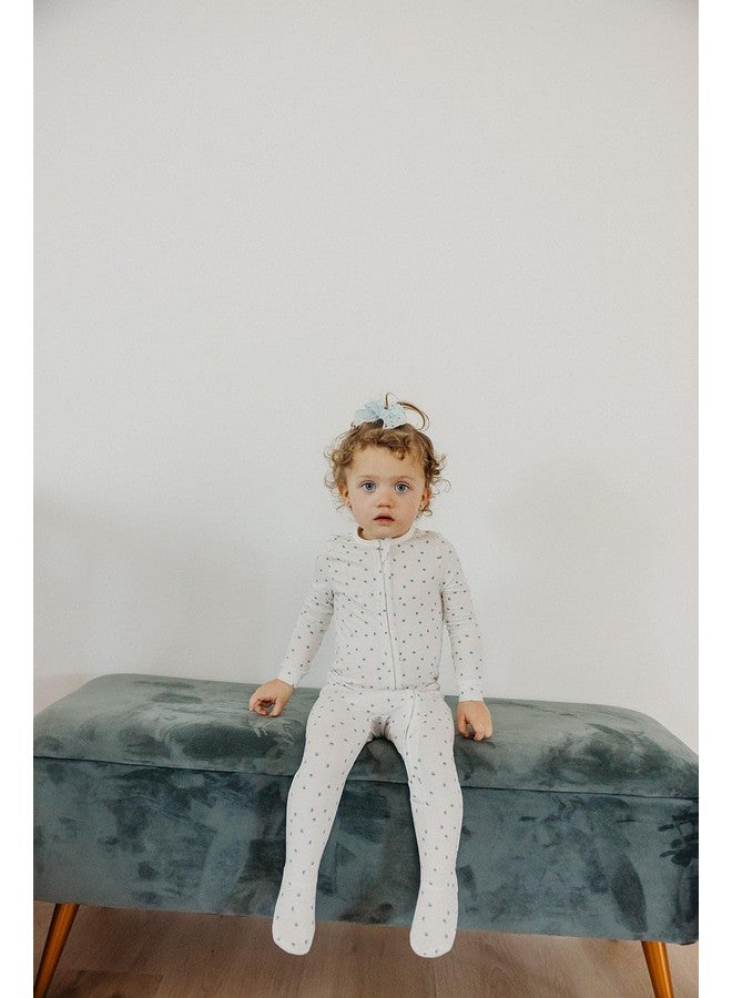 Copper Pearl Zip-Up Footie Baby Pajamas: Ultra-Soft Boys & Girls Pajamas, Premium Knit Fabric in Stylish Prints, Tag-Free with Two-Way Zipper, Newborn to 24 Months, Haze - Image 5