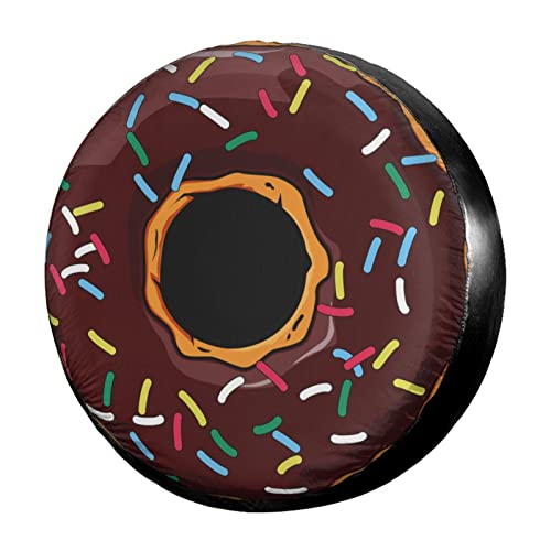 Foruidea Donut Spare Tire Cover DustProof Wheel Tire Cover Fit Trailer RV SUV and Many Vehicle 15 Inch - Image 1