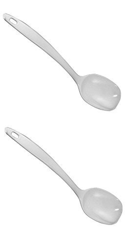Chef Craft Melamine Basting Spoon White Hard Plastic 11Inches Long 2Pack