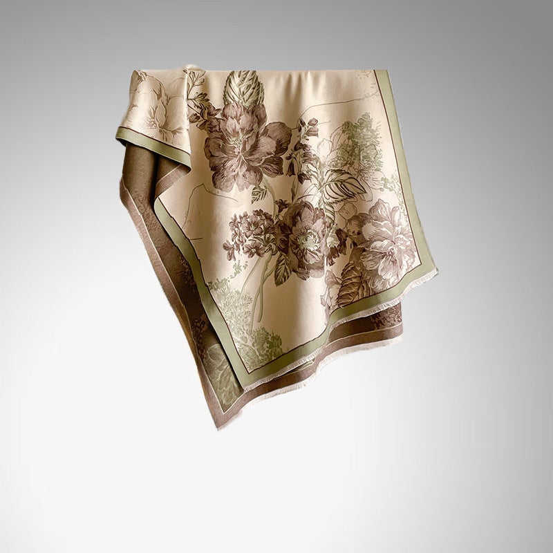 2025 Autumn and Winter New Cashmere Scarf Fashion Floral Jacquard Scarf Women''s Elegant Warm Shawl - Image 1