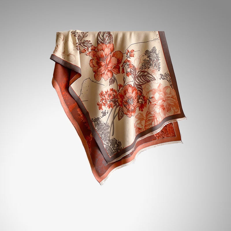 2025 Autumn and Winter New Cashmere Scarf Fashion Floral Jacquard Scarf Women''s Elegant Warm Shawl - Image 5