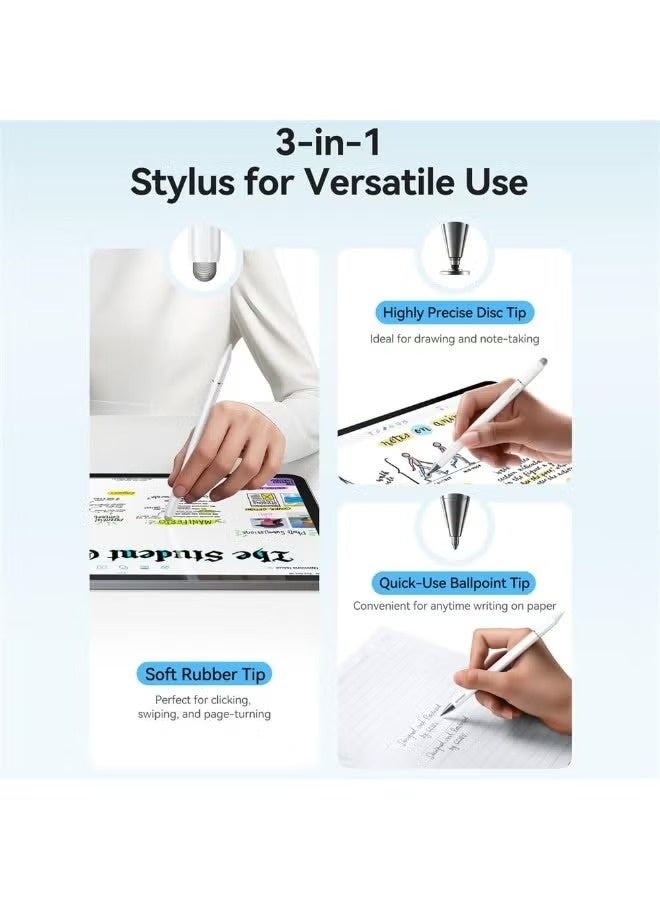 JOYROOM Jr-Bp561 3-Function Magnetic Capacitive Pen white - Image 3